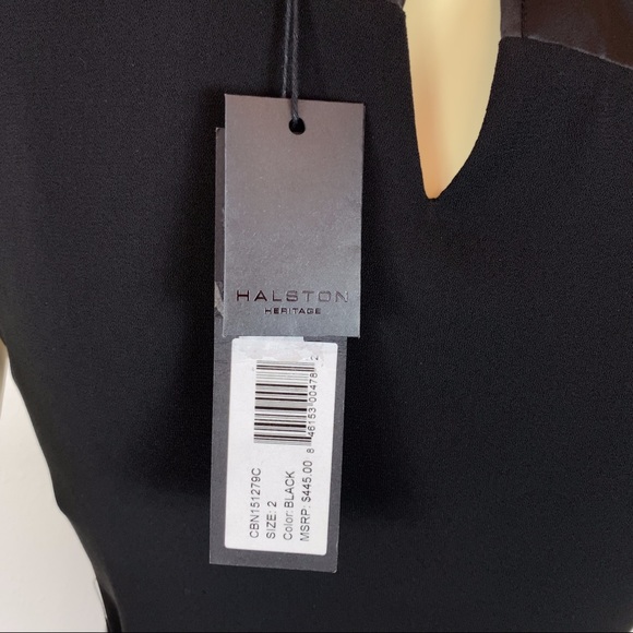 Halston Heritage Sleeveless Asymmetric Drape Dress - Picture 6 of 8